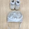 Cappellino e babbucce BH 7621 Elleppi neonata