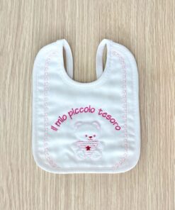 Bavetta neonata ricamata Teneri Bebè