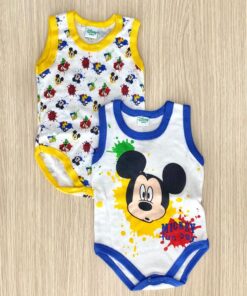 Coppia body spalla larga in cotone AF 5046 Disney neonato