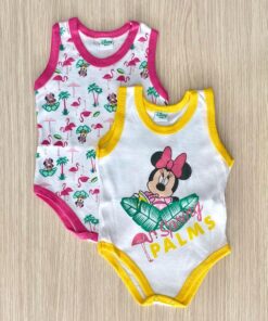 Coppia body spalla larga in cotone AF 5048 Disney