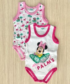 Coppia body spalla larga in cotone AF 5048 Disney