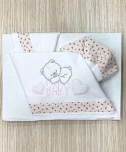 Set lenzuolino culla/carrozzina neonata EC 1942 Bruco Bruco